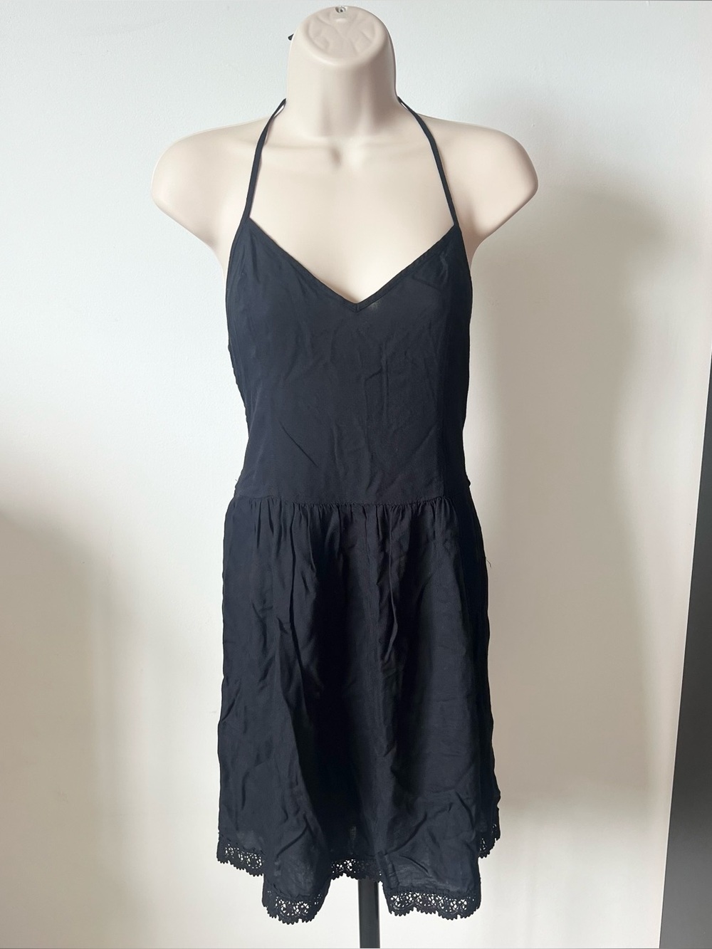 Abercrombie & Fitch Black Halter Dress Size M